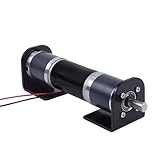 12V Dual Output Shaft Metal Planetary Gear Reduction Motor 32mm high 24V Forward and Reverse Rotation Motor Power Tool(Motor x Bracket,58rpm,12V 8mm Shaft)