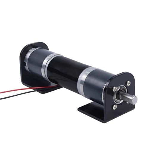 12V Dual Output Shaft Metal Planetary Gear Reduction Motor 32mm high 24V Forward and Reverse Rotation Motor Power Tool(Motor x Bracket,58rpm,12V 8mm Shaft)