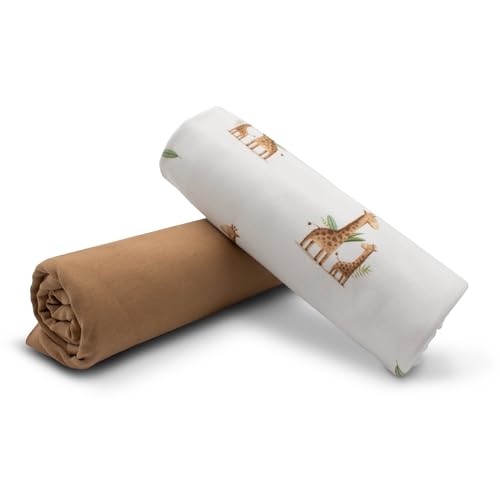 Tissu jersey tubulaire girafe pour coudre des habits d'enfants
