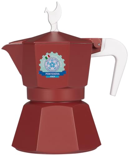 MOKAVIT Vespa World Days 2024 - Cafetiere Italienne Induction 3 Tasses, Moka Italienne Compatible Tous Feux, Cafetière Italienne Induction, Cafetiere Induction - Made in Italy