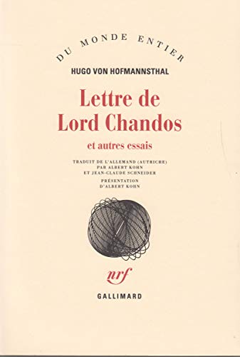 Lettre de Lord Chandos et autres essais
