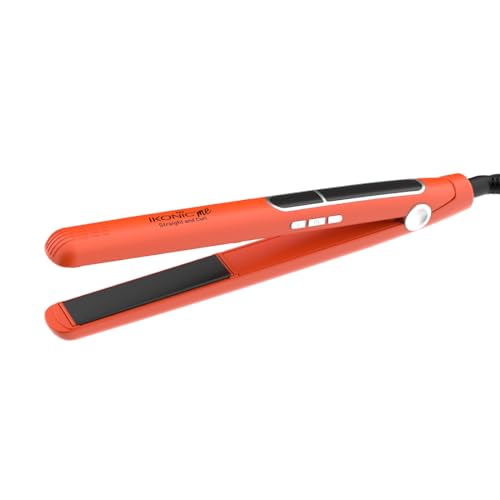 Ikonic 2 in 1 Staright n Curl Wide Hair Straightener (Slim - Orange)