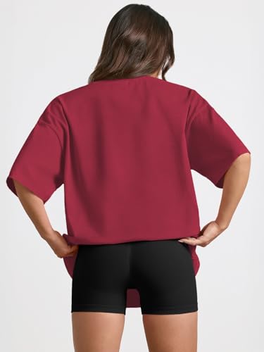 Image of Trendy Queen Womens Oversized T-Shirts Short Sleeves Workout Tops | Casual Summer Gym Tees Plus Size Fashion Clothes 2026