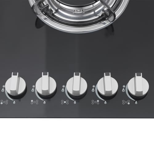 Piano Cottura A Gas Superiore Bruciatore Cucina Cucina 30" 5 Bruciatori Vetro Temperato Built-In Piano Cottura A Gas Con Di Abbandono Della Fiamma - immagine 5