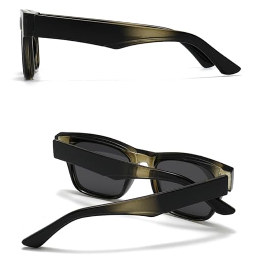 Lunettes de soleil carrées protégeant des reflets style vintage mixte