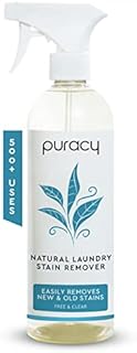 Puracy Stain Remover for Clothes - Laundry Spray for Fresh and Set-In Clothing Stains - Enzyme-Based Laundry Stain Remover - 99.96% Plant-Powered Natural Spot and Odor Cleaner - Free & Clear - 16 Oz