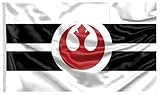 Rebel Alliance Star Wars Flag White 3x5ft Outdoor/Indoor Banner (Rebel Alliance White)