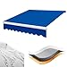 Hochwertiger Markisen-Ersatzstoff, anthrazitfarbenes Material für einziehbare Terrassenmarkisen, Rahmen nicht im Lieferumfang enthalten, erhältlich in Schwarz/Grau/Blau/Braun, 2/3/4/5 m (Blau 4 x 1,5