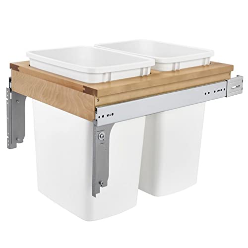 Contenedor Doble Extraíble para Basura 35 QT Blanco