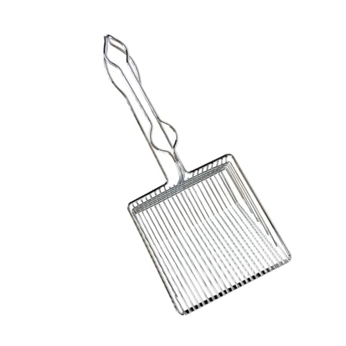 SEWACC ステンレス製猫砂シャベル スクープ うんち ペットアクセサリー ペット用品 おもちゃ 猫砂保存容器 ごみロッカー マルチ エンドウ スクーパー ゴミ ステンレス鋼 Silver