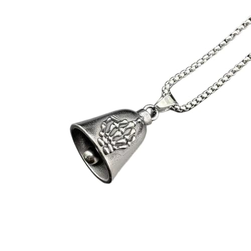 Amulette masculin bijoux punk collier cloche crâne cadeau idéal pour anniversaire