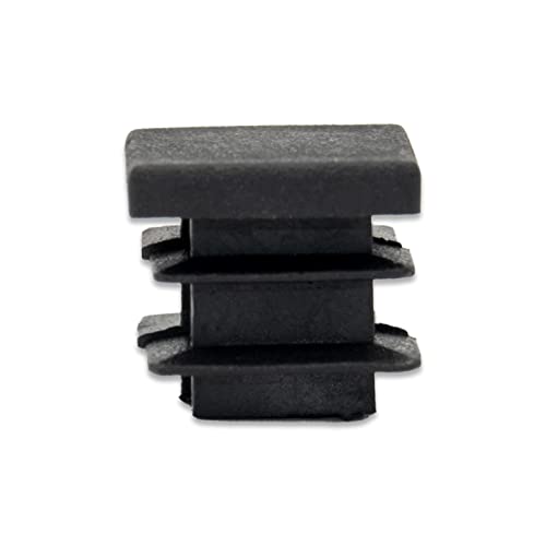 Image of Flyshop 16 x 16 mm, 0.63 inch x 0.63 inch Black Plastic Hole Plugs Square Tubing End Caps Tube Inserts Durable Furniture Glide for Chair Table Stool Leg 8 Pack