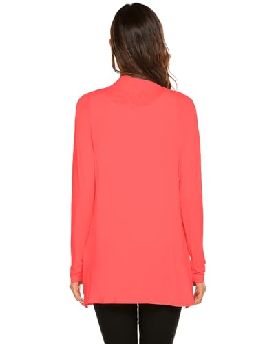 Image of Newchoice Womens Casual Lightweight Long Sleeve Cardigan Soft Drape Open Front Fall Dusters (S-3XL)