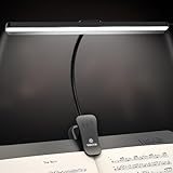 Vekkia Professional 116 LED Rechargeable Music Stand Light - Foldable Clip-on Lamp, Eye-Protective, 5 Brightness & 3 Color Temp Adjustments, for Piano, Reading