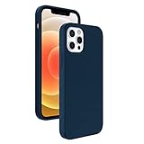 Amazon Brand - Eono Coque pour iPhone 12 et iPhone 12 Pro, Housse de Protection en Silicone Liquide, Couverture Anti-Choc Soyeuse, Coque en Silicone pour iPhone 12 et iPhone 12 Pro- Bleu