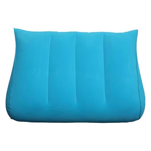 Image of Blow Up Cushion Wedge Pillow Compact Lightweight Multipurpose Triangle Shape Turquoise | Home & Garden | Bedding | Bed Pillows
