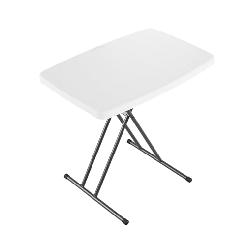 FurniEdge 30 Inch Adjustable Height Folding Table, Heavy Duty Foldable Utility Table for Laptop,...