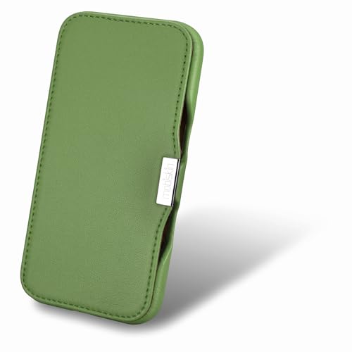 Coque fine iPhone 16 Pro avec cuir - Étui vert magnétique compatible MagSafe 6,3 - 6