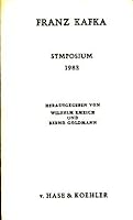 Franz Kafka Symposium 1983 3775811001 Book Cover