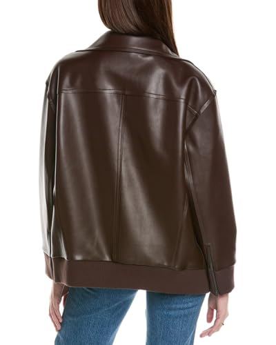 Women's Vegan Leather Oversized Raw Edge Moto2