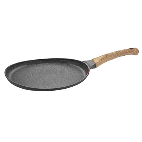 KHYTEBV Sartén Antiadherente con Mango de Madera, Cacerola para Tortillas, sartén para cocinar Carne, Utensilios de Cocina, máquina para Hacer Crepes de inducción