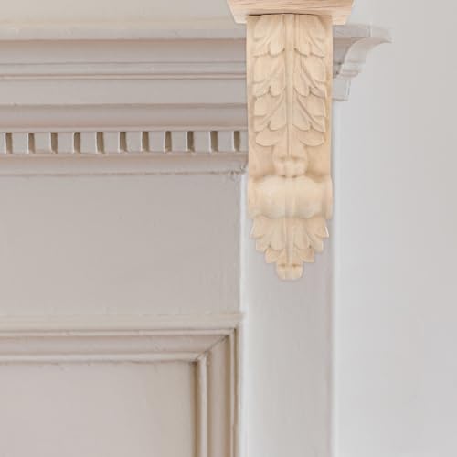 Décoration d'angle de colonne romaine en bois pour bibliothèque - 5