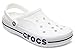 Crocs Unisex-Adult Bayaband Clogs, White/Navy, 13 Men/15 Women