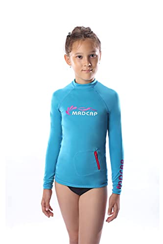 Madcap Girls' Uv Sun Protection Long-Sleeve Rash Guard (Blue, 10-S) #TOP1