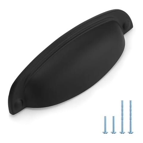 JOY DECOR 3-3/4" Black Drawer Pulls Cover