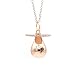 Colours & Beauty - Collana Donna Chiama Angeli Bola Messicana| Ciondolo Ciuccio con Cuore | Collana Gravidanza Mamma | Collana Lunga Color Oro Rosa | Collane Richiamo Angeli Dolce Attesa Per Pancione