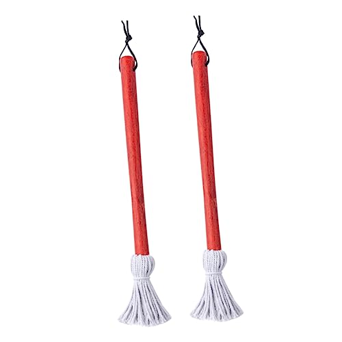 Gogogmee 1Set Sauce Basting Mops Practical Kitchen Brush with Mop Head Long Handle for Grilling Marinating and Oil Application