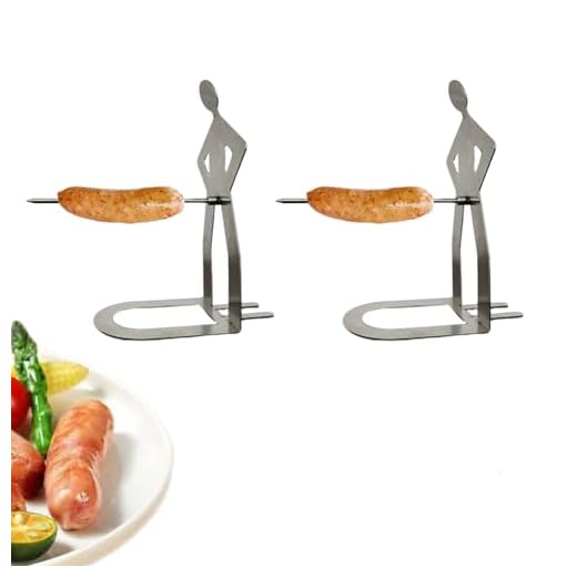 2 Stück WüRstchenhalter Grill, Lustiger Grill Wursthalter Aus Edelstahl, Hotdogs Halter, Stehender Mann Wurst Grillständer, WurstbräTer, StäNder In MäNnerform Für Outdoor Camping, Picknick Und Küche