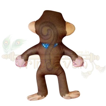 Image of Monkey Soft Toy for Kids | Cute Plush Animal Doll | Inspired by Vedic Culture Storytelling | Soft & Safe Fabric | Lightweight & Washable | Gift for Kids Learning & Play