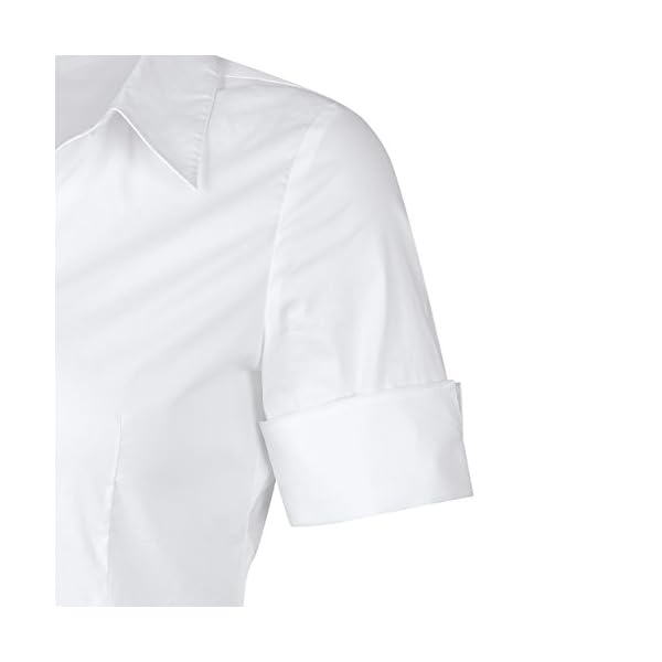 SUNNOW-Womens-Tailored-Short-Sleeve-Basic-Simple-Button-Down-Shirt-with-Stretch SUNNOW Womens Tailored Short Sleeve Basic Simple Button-Down Shirt with Stretch White