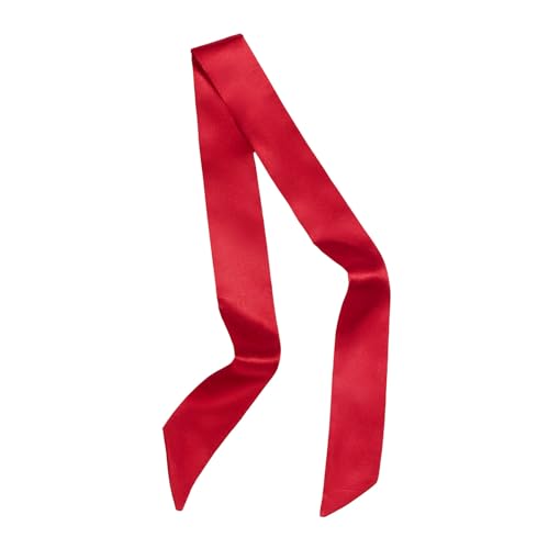 QIUTIMIY Red Neck Scarf Solid Color Satin Scarf Skinny Neckerchief for Women Purse Wrap Handle Satin Belt