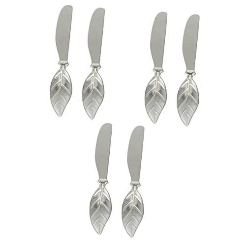 BESTonZON Kitchen Gadgets 6 pcs Kithcen Home Tool Creative Cake Knife Shaped Professional Gadgets Multi-functional Stainless Multi- Peanut Condiment Multipurpose Spreader Sandwich Grater Kitchen Knife