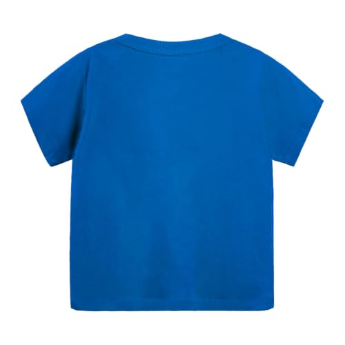 Image of LittleSpring Boys Girls T Shirt Rainbow Striped Cotton Crewneck Tees for Kids Fashion