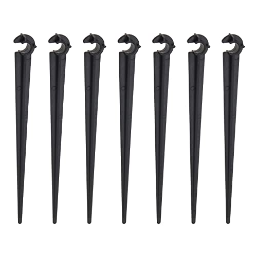 EMSea 100 Stück Bewässerung Tropfer Schlauchhalter Kunststoff Bodensicherungsstifte Bewässerungsunterstützung für 4mm oder 7mm Schlauch