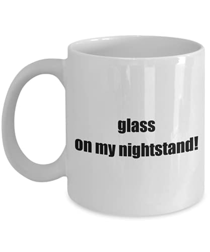 Senior Citizen Pickup Line Mugs glass on my nightstand! Grandpa & Grandma Will Love It Birthday Gag