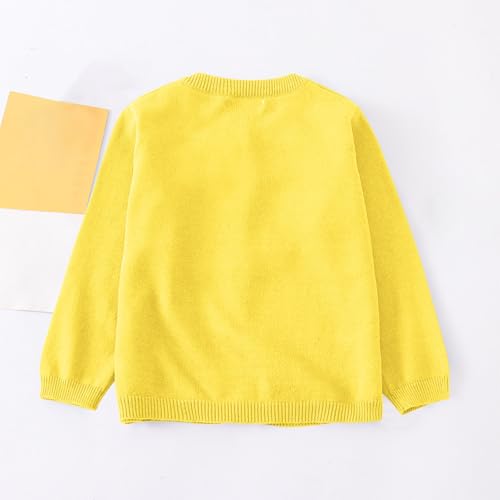 Boys Girls Crewneck Cardigan Sweaters Long Sleeve Kids Button Cotton School Uniform Knit Tops Outwear3