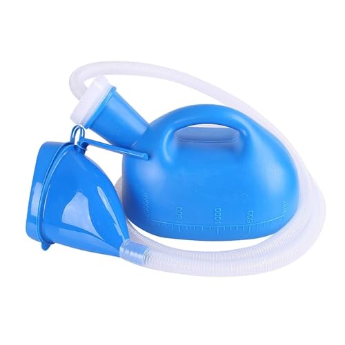 Urinario portátil de 2000 ml, reutilizable for hombres y mujeres, con tapa manguera drenaje 1,6 m
