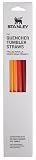 Stanley Quencher Tumbler Straws for 30 oz | Reusable Replacement Straws for Tumbler with Handle | Stainless Steel Drinking Cup Accessory | BPA-Free | Red-Orange Multi Pack