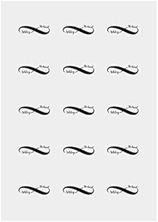 Custom Infinity Temporary Tattoos Personalized with Your Names or Words for Couples - Waterproof Temporary Couple Tattoos Sticker Gift -15 Sheets
