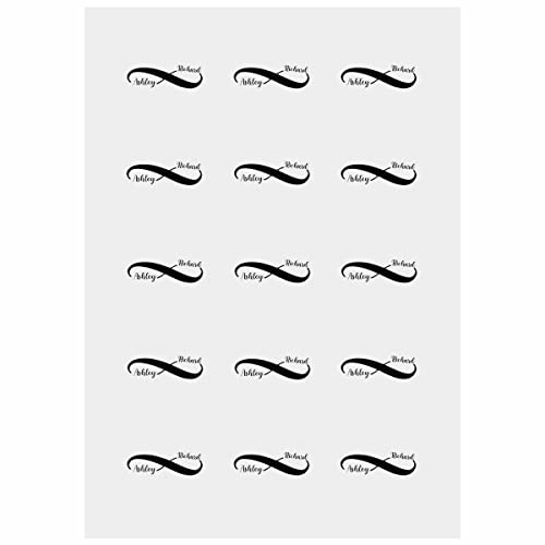 Custom Infinity Temporary Tattoos Personalized with Your Names or Words for Couples - Waterproof Temporary Couple Tattoos Sticker Gift -15 Sheets 