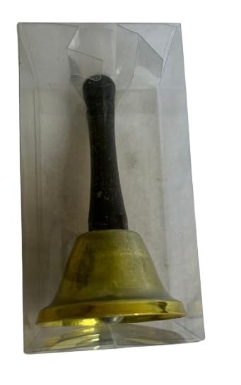 Christmas Brass Shame Hand Bell | Wooden Finish Hand Bells,Maritime Church Bell | Brass School Bell Best Gift