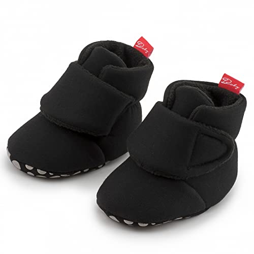 Image of KIDSUN Newborn Infant Baby Boys Girls Fleece Booties Stay On Socks Soft Shoes Non Skid Winter Warm Christmas Slippers