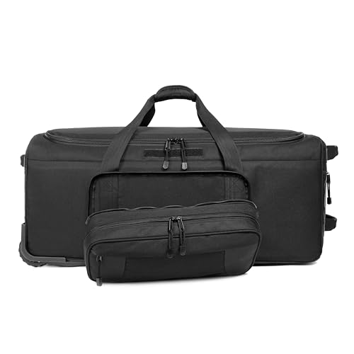 Mountain Land 120L Tactical Duffle Bag Rolling Duffle Bag with Wheels And Handle(Black)2
