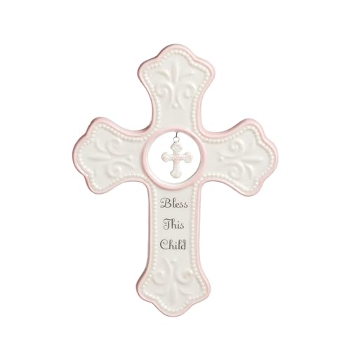 DEMDACO Bless This Child Wall Cross - Blessing Cross for Baby - Faith Nursery Decor - Gift...
