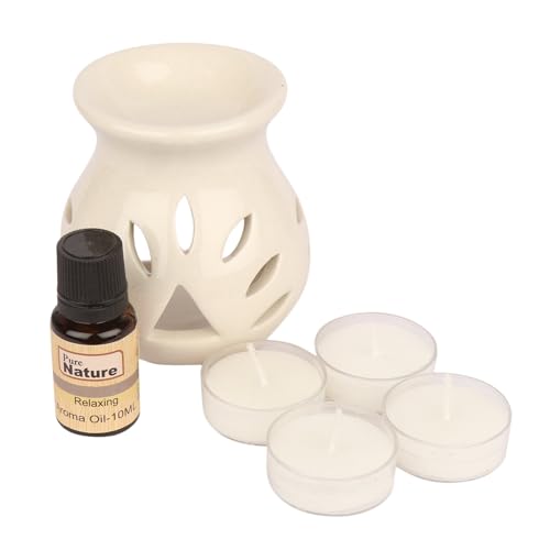 Image of Pure Source India Aroma Set with 10ml Relaxing Aroma Oil and 4 Tea Candles,