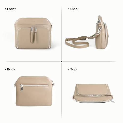 Image of befen Genuine Leather Crossbody Purses for Women, Women's Small Crossbody Shoulder Bag with Built in RFID Wallet